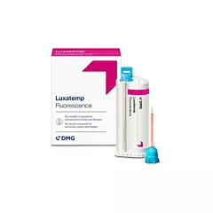 DMG Luxatemp Fluorescence Temporary Crown and Bridge Material, 1x76gm Cartridge, 15 Automix Tips