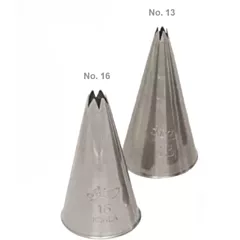 Ateco Open Star Pastry Tip, Stainless Steel