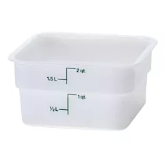 Cambro 2SFSP148, 2 Qt Square Food Storage Container, White