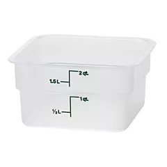 Cambro 2SFSPP190, 2 Qt Square Food Storage Container, Translucent