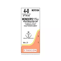 J&J Ethicon Suture MCP315H Monocryl Plus 4-0 SH 26mm, 27