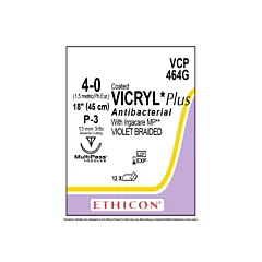 Suture Vicryl Plus 4-0, P-3, 18