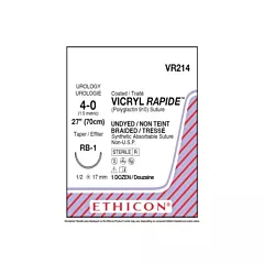 J&J Ethicon Suture Vicryl Rapide 4-0 Undyed Braided 27