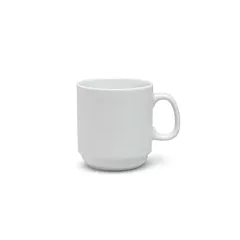 Steelite Varick Cafe Porcelain Stack Mug, White, 10 oz - 690
