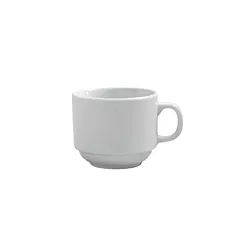 Steelite Varick Cafe Porcelain Stack Coffee Cup, White, 7 oz