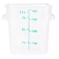 Nella 4 Qt Square Food Storage Container, Translucent