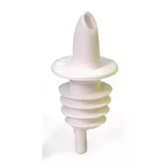 TableCraft Plastic Free Flow Liquor Pourer, White(35W)