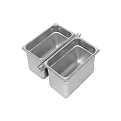 Browne stainless steel steam table pan, 1/4 size, 6