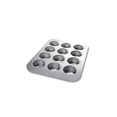 Bundy chicago metallic muffin pan, 12 cup, 3.8 oz - 45125 17