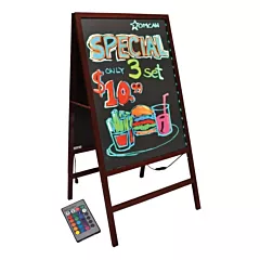 Slice Craft Double Sided Tempered Glass LED Display Flash Board with Remote Control(OM39860)