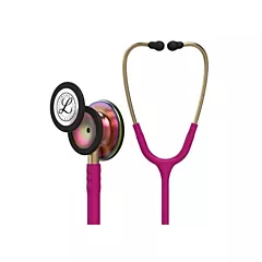 3M Littmann Classic III - Monitoring Stethoscope, 5806, rainbow Chestpiece, Raspberry Tube, 27