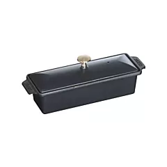 Staub 30 cm x 11 cm Cast Iron Rectangular Terrine, Black