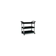 Rubbermaid Three Tier Utility Cart, Black - 40