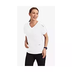 410T - Sculpted Scrub Top by MOBB-XXS-White/White