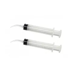 Plasdent Curved Tip 412 12cc Irrigation Syringes, Non-Sterile, 50/box