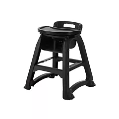 Nella Plastic High Chair with Tray, Black