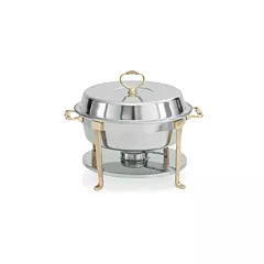 Vollrath Classic Brass 5.8 Qt Round Chafing Dish