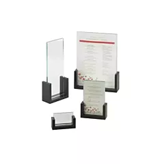 Calcal-mil bamboo u-frame menu/card holder, noir, 8.5