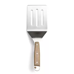 Outset Jackson Slotted Grill Spatula Stainless Steel, Acacia Wood Handle
