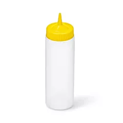 Vollrath 24 oz Squeeze Bottle with Wide Mouth, Yellow Top