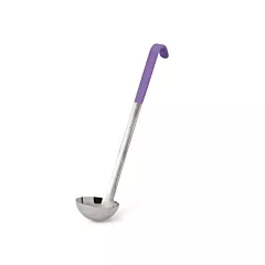 Vollrath Jacob's Pride 4 Oz One Piece Ladle with Purple Kool-Touch Handle, Stainless Steel