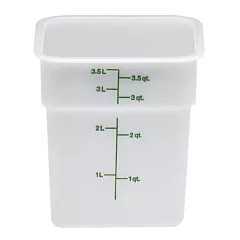 Cambro 4SFSP148, 4 Qt Square Food Storage Container, White