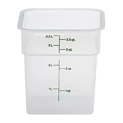Cambro 4SFSPP190, 4 Qt Square Food Storage Container, Translucent