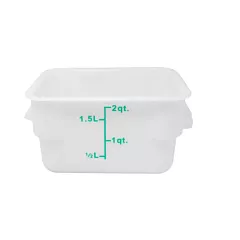 Nella 2 Qt Square Food Storage Container, White