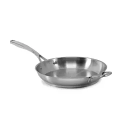 Signaturewares stainless steel frypan, stainless finish, 12.