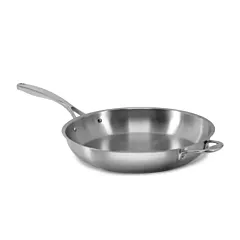 Signaturewares stainless steel frypan, stainless finish, 14