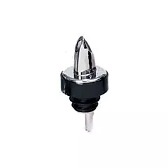 Spill stop plastic pourer w/ noir collar, chrome - 371-00 0