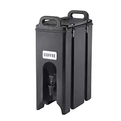 Cambro Camtainer 5 Gallon Insulated Beverage Dispenser, Black(500LCD110)