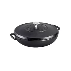 Lodge Blacklock 4 Qt Braiser with Lid, Cast Iron