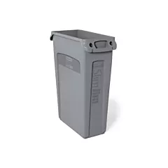 Rubbermaid Slim Jim w/Venting Channels, Gray, 23 Gal - 152/F