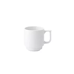 Tableware solutions pure white stacking mug, 10 oz 24ea - pw