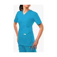 520T - MOBB 6 Pocket Scrub Top-S-Aqua