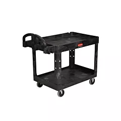 Rubbermaid Heavy-Duty Utility Ergo Handle Utility Cart, Blac