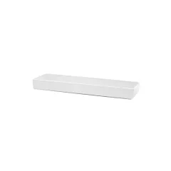 Tablecraft Rectangular Melamine Bowl, White, 1 1/4 Qt - 558/