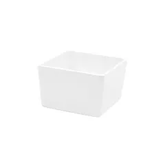 Tablecraft Square Melamine Bowl, White, 1 Qt - 558/M4024WH