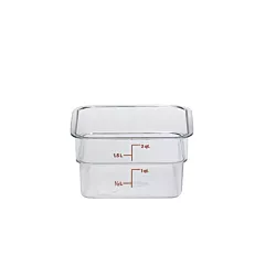 Cambro CamSquare Container, Clear, 2 qt - 2SFSCW135 025/2SFS