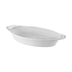Browne 12 Oz Oval Lasagna Baker, White