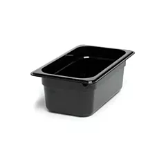 Cambro High Heat H-Pan, Black, 1/3 Size 4