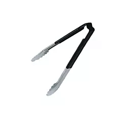 Vollrath kool-touch one-piece tongs, noir, 12