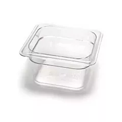 Cambro camwear pan, clear, 1/6 size 4