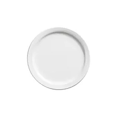Browne palm ceramic side plate, white, 6.5