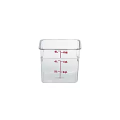 Cambro CamSquare Container, Clear, 6 qt - 6SFSCW135 025/6SFS