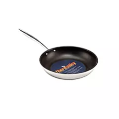 Browne thermalloy stainless steel deluxe fry pan w/ excalibu