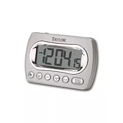 Taylor Digital Timer with Memory & Clock, Chrome(584721)