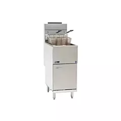 Pitco 40+ economy fryer, s/s tank, natural gas - 390/40c+sn
