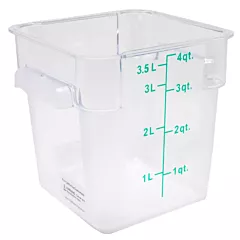 Nella 4 Qt Square Food Storage Container, Clear